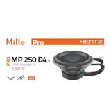 Hertz Mille Pro MP 250 D4.3 10 Inch Dual Voice Coil Car Subwoofer Sub 4ohms 600w-3