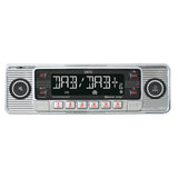 Retro Car Stereo 300 DAB/BT Digital Radio Bluetooth Front USB AUX Chrome & Black-0