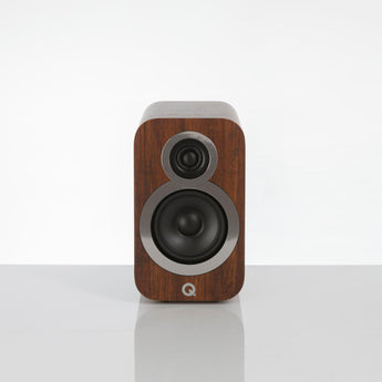 Q Acoustics 3010i Slim Line Bookshelf Stand Mount Speakers English Walnut Pair-1