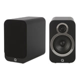 Q Acoustics 3020i Compact Bookshelf or Stand Mount Speakers Carbon Black Pair-0