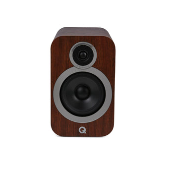 Q Acoustics 3030i Bookshelf Stand Mount HI-FI Loud Speakers English Walnut Pair-1