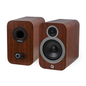 Q Acoustics 3030i Bookshelf Stand Mount HI-FI Loud Speakers English Walnut Pair-0