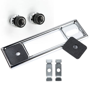 RetroSound Faceplate Chrome Black Pebbled Inserts with Knob Sets for RetroRadio