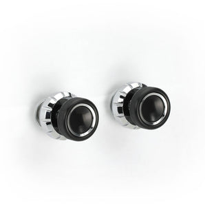 RetroSound Knob Set 39-78  Black Front and Rear Chrome Knobs for RetroRadios