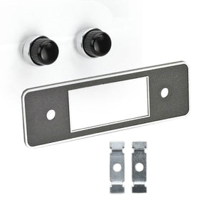 RetroSound Faceplate Black and Chrome with Knob Set and Brackets for RetroRadio