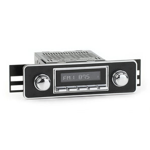 RetroSound Euro Style Motor 6 DAB USB Bluetooth Chrome Black Classic Car Stereo