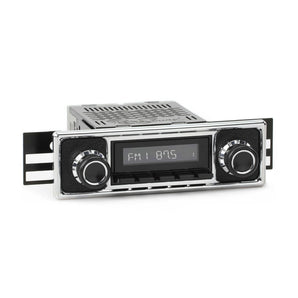 RetroSound Becker Style Motor 1DAB Radio Black Pebbled Chrome Classic Car Stereo