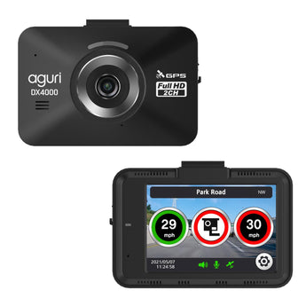 Aguri DX4000 Drive Assist Dash Cam GPS Speed Camera Trap Detector 3.5" LCD 16GB-1