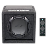 Alpine SWE-815 Subwoofer Amplified Powered Active Sub with Wired Remote 100w RMS-0