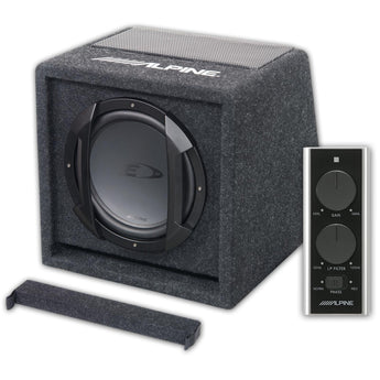 Alpine SWE-815 Subwoofer Amplified Powered Active Sub with Wired Remote 100w RMS-4