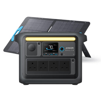 Anker SOLIX C1000X Solar Generator Portable Battery + PS100 100w Solar Panel-0