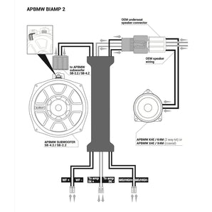 Audison APBMW BIAMP 2 Plug & Play BMW Mini Harness for Bi Amplify Front Speakers-1