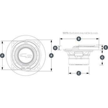 JL Audio C2-400x C2 Series 4" 10cm Coaxial Car Door Dash Speakers 35w RMS Pair-5