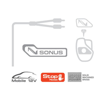 Connection Sonus ST2 050 0.5m 1.6 ft 2 Channel Car RCA Amp Cable Lead-1