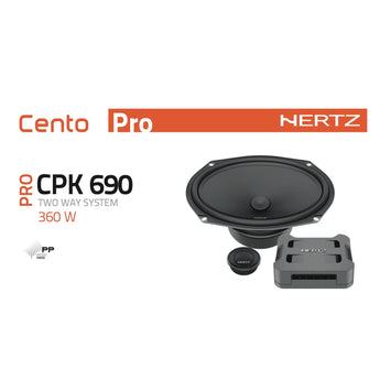 Hertz Cento CPK 690 Pro 6x9 Inch 2 Way Car Door Component Speakers 120w RMS Pair-4