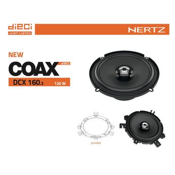 Hertz Dieci DCX 160.3 6.0" 16.0cm 2 Way Car Door Coaxial Speakers 60w RMS Pair-3