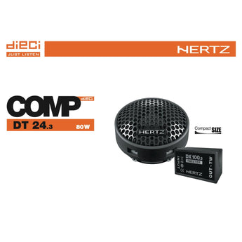 Hertz Dieci DT 24.3 1" 24mm Car Audio Neodymium Tweeters & Crossovers 80w Pair-3