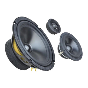 Ground Zero Radioactive GZRC 165.3SQ-ACT 6.5 Inch 3 Way Component Door Speakers-1