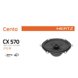 Hertz Cento CX 570 5x7 Inch 2 Way Car Door Shelf Coaxial Speakers 70w RMS Pair-3