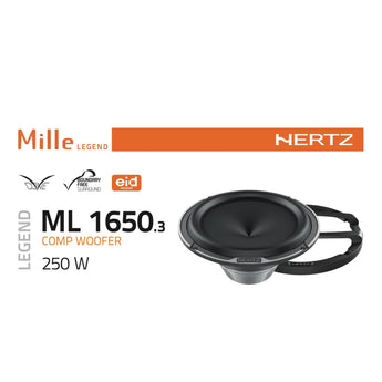 Hertz Mille Legend ML 1650.3 6.5" 16.5cm Midrange Woofer Speakers 125w RMS Pair-5