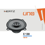 Hertz UNO X 130 5" 13cm 130mm 2 Way Car Door Coaxial Speaker Kit Pair 40w RMS-3