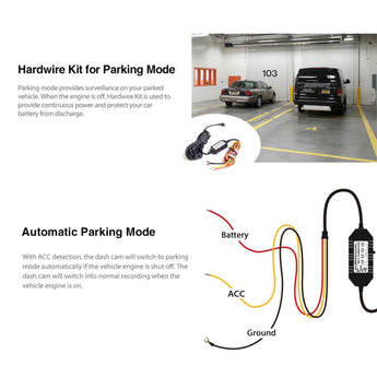 Viofo HK3-C Hardwire Parking Mode Power Cable for A139 & A139 PRO Dash Cams-2