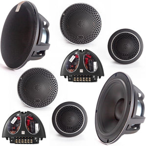 Morel Hybrid 63 3 Way Car Component Speakers MW Woofers MT300 Tweeters 140w RMS-0