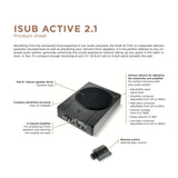 Focal ISUB Active 2.1 Compact Underseat Car Subwoofer with 2 Channel Amplifier-5