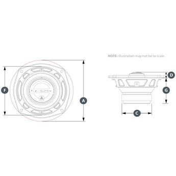 JL Audio C1-525x C1 Series 5.25" 13cm Coaxial Car Door Speakers 50w RMS Pair-7