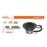 Hertz Mille Legend ML 2000.3 8 Inch Single Voice Coil 4ohm Subwoofer 700w RMS-4