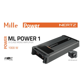 Hertz Mille ML Power 1 Mono 1 Channel Class D Subwoofer Amp Amplifier 1000w RMS-3