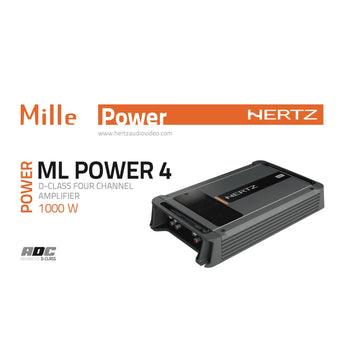 Hertz Mille ML Power 4 Multi Channel Stereo Class D Amp Amplifier 1000w RMS-3