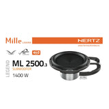 Hertz Mille Legend ML 2500.3 10 Inch Single Voice Coil 4 ohm Subwoofer 700w RMS-4