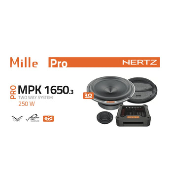 Hertz Mille Pro MPK 1650.3 6.5" 16.5cm Car 2 Way Component Speaker 125w RMS Pair-5