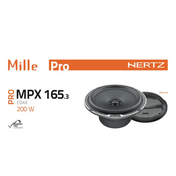 Hertz Mille Pro MPX 165.3 6.5" 16.5cm Car 2 Way Coaxial Speakers 100w RMS Pair-5