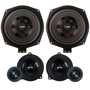 Vibe Optisound BMW & Mini 3 Way 4" Speaker and 8" Subwoofer Upgrade Plug & Play-0