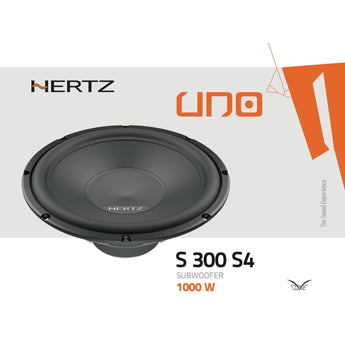 Hertz UNO S 300 S4 12" 30cm Car Audio Sub Component Subwoofer 4 Ohm 250w RMS-1